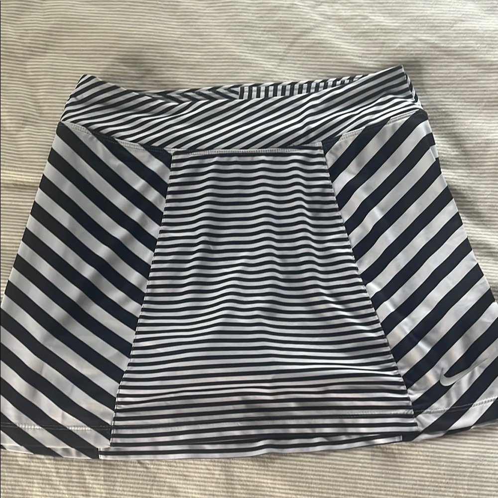 Nike Black and White Asymmetrical A-Line Mini Skort